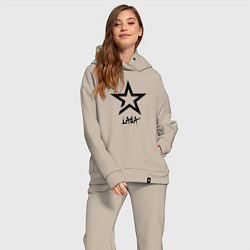 Женский костюм оверсайз Lada - star, цвет: миндальный — фото 2