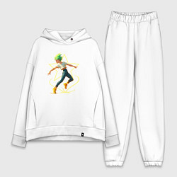 Женский костюм оверсайз Танцующая девушка, цвет: белый