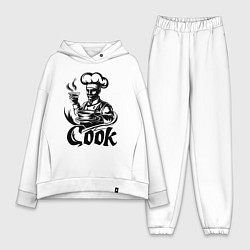 Женский костюм оверсайз Повар готовит блюдо