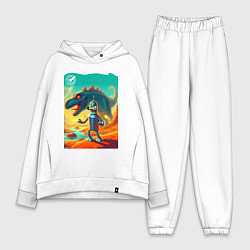 Женский костюм оверсайз Бендер и тираннозавр на затерянной планете