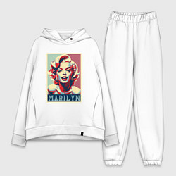 Женский костюм оверсайз Marilyn, цвет: белый