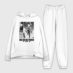 Женский костюм оверсайз Sou sou no frieren - poster, цвет: белый