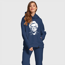 Женский костюм оверсайз Энди Уорхол в стиле нью-скул, цвет: тёмно-синий — фото 2