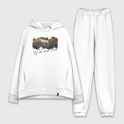 Женский костюм оверсайз Дикая пума, цвет: белый