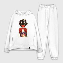 Женский костюм оверсайз Негр винтажный с картонных карточек, цвет: белый