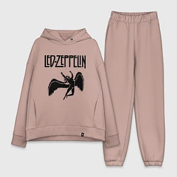 Женский костюм оверсайз Led Zeppelin, цвет: пыльно-розовый