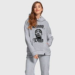 Женский костюм оверсайз Snoop Dogg Face, цвет: меланж — фото 2