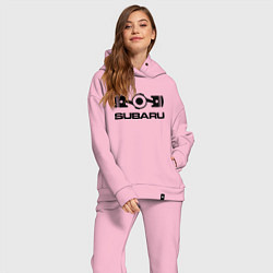 Женский костюм оверсайз Subaru, цвет: светло-розовый — фото 2