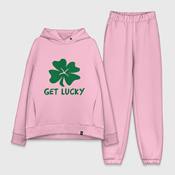 Женский костюм оверсайз Get lucky, цвет: светло-розовый