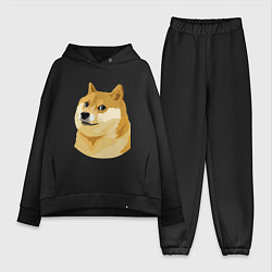 Женский костюм оверсайз Doge, цвет: черный