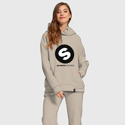 Женский костюм оверсайз Spinnin records, цвет: миндальный — фото 2