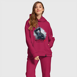 Женский костюм оверсайз The Witcher 3, цвет: маджента — фото 2