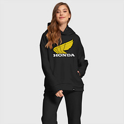 Женский костюм оверсайз Honda, цвет: черный — фото 2