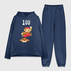 Женский костюм оверсайз Mario: 100 coins, цвет: тёмно-синий