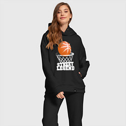 Женский костюм оверсайз Баскетбол, цвет: черный — фото 2