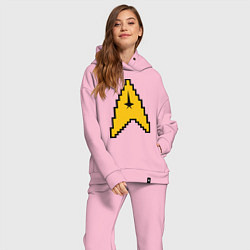 Женский костюм оверсайз Star Trek: 8 bit, цвет: светло-розовый — фото 2