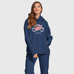 Женский костюм оверсайз Detroit Red Wings: Est.1926, цвет: тёмно-синий — фото 2