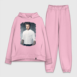 Женский костюм оверсайз David Beckham, цвет: светло-розовый