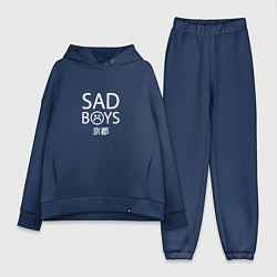 Женский костюм оверсайз SAD BOYS, цвет: тёмно-синий
