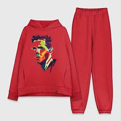 Женский костюм оверсайз Lionel Messi: fun-art, цвет: красный
