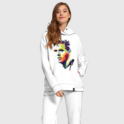 Женский костюм оверсайз Lionel Messi: fun-art, цвет: белый — фото 2