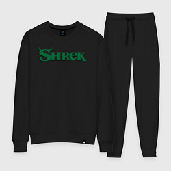 Костюм хлопковый женский Shrek: Logo, цвет: черный