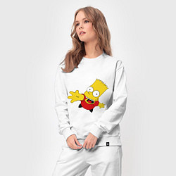 Костюм хлопковый женский Simpsons 8, цвет: белый — фото 2
