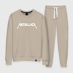 Костюм хлопковый женский Metallica, цвет: миндальный