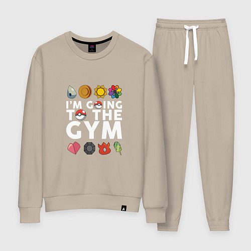 Женский костюм Pokemon Im going to the gym (white) / Миндальный – фото 1