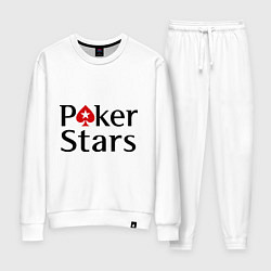 Костюм хлопковый женский Poker Stars, цвет: белый