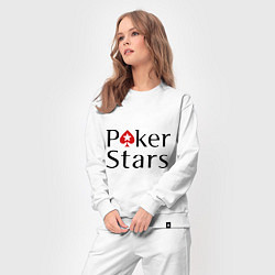 Костюм хлопковый женский Poker Stars, цвет: белый — фото 2