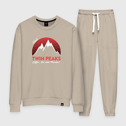 Костюм хлопковый женский Twin Peaks: Pie & Murder, цвет: миндальный