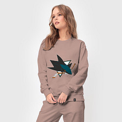 Костюм хлопковый женский San Jose Sharks, цвет: пыльно-розовый — фото 2