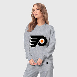 Костюм хлопковый женский Philadelphia Flyers, цвет: меланж — фото 2