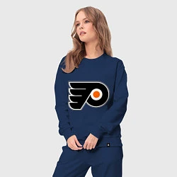 Костюм хлопковый женский Philadelphia Flyers, цвет: тёмно-синий — фото 2