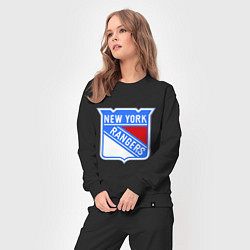 Костюм хлопковый женский New York Rangers, цвет: черный — фото 2