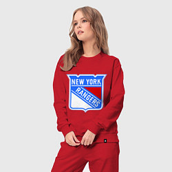 Костюм хлопковый женский New York Rangers, цвет: красный — фото 2