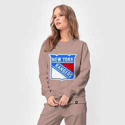 Костюм хлопковый женский New York Rangers, цвет: пыльно-розовый — фото 2
