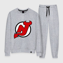 Костюм хлопковый женский New Jersey Devils, цвет: меланж