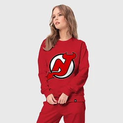 Костюм хлопковый женский New Jersey Devils, цвет: красный — фото 2