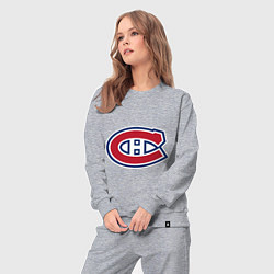 Костюм хлопковый женский Montreal Canadiens, цвет: меланж — фото 2