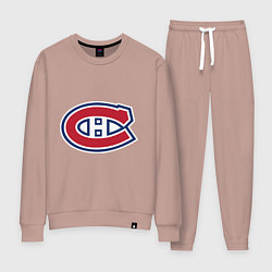 Костюм хлопковый женский Montreal Canadiens, цвет: пыльно-розовый