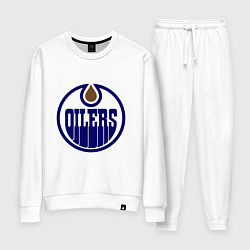 Костюм хлопковый женский Edmonton Oilers, цвет: белый