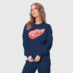 Костюм хлопковый женский Detroit Red Wings, цвет: тёмно-синий — фото 2