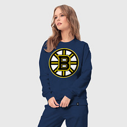 Костюм хлопковый женский Boston Bruins, цвет: тёмно-синий — фото 2