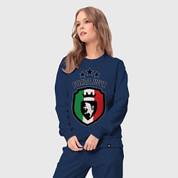 Костюм хлопковый женский Forza Juventus, цвет: тёмно-синий — фото 2