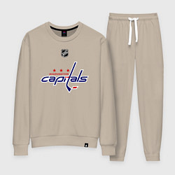 Костюм хлопковый женский Washington Capitals: Ovechkin 8, цвет: миндальный
