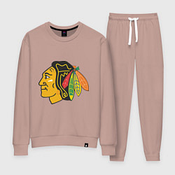 Костюм хлопковый женский Chicago Blackhawks: Kane, цвет: пыльно-розовый