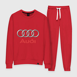 Костюм хлопковый женский Audi, цвет: красный