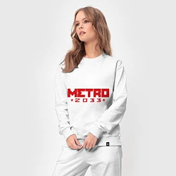 Костюм хлопковый женский Metro 2033, цвет: белый — фото 2